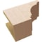 Ekena Millwork 6in. W x 8in. H x 12in. L Pescadero Woodgrain TimberThane Rafter Tail, Primed Tan RFTUR06X08X12PECRCPR - alternate 3